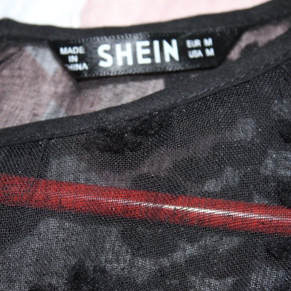 Shein Black See Through, long sleeve Blouse. - Picture 2 of 2